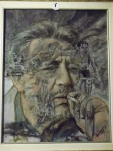 Sogni di Gianni Brera, di Ariedo Lorenzone, olio su tela, 50x60cm, 2012.