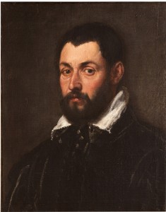 Cerchia di Jacopo Tintoretto, Ritratto maschile, olio su tela, cm 54×44.